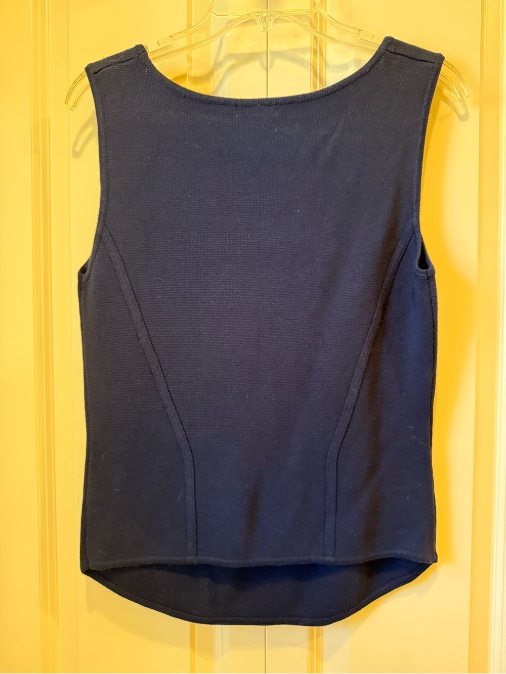 Halogen Navy Rib-Panel Scoop Neck Tank - Picture 3 of 5